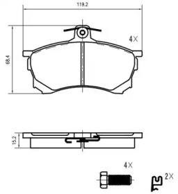 Комплект тормозных колодок VEMA K405300