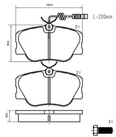 Комплект тормозных колодок VEMA K406401