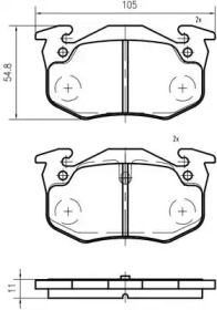 Комплект тормозных колодок VEMA K406703