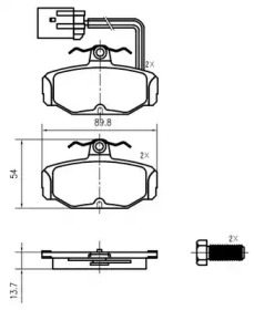 Комплект тормозных колодок VEMA K408602