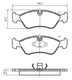 Комплект тормозных колодок VEMA K408801