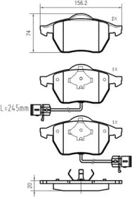 Комплект тормозных колодок VEMA K413400