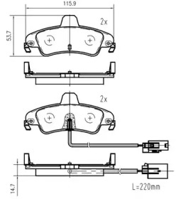 Комплект тормозных колодок VEMA K417102