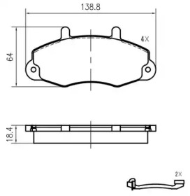 Комплект тормозных колодок VEMA K418800