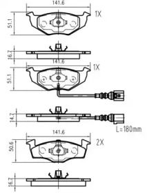 Комплект тормозных колодок VEMA K419103