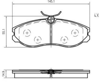 Комплект тормозных колодок VEMA K420000