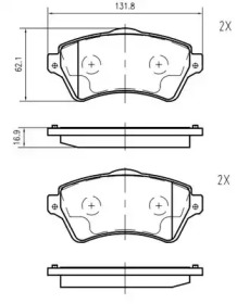 Комплект тормозных колодок VEMA K420300