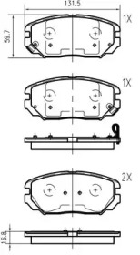 Комплект тормозных колодок VEMA K420600