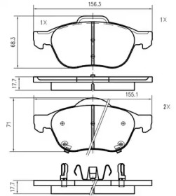 Комплект тормозных колодок VEMA K420800