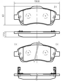 Комплект тормозных колодок VEMA K420900