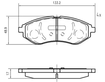 Комплект тормозных колодок VEMA K421500