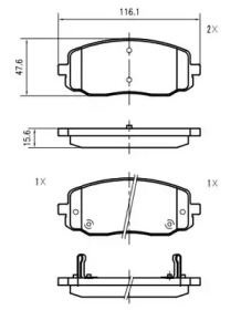 Комплект тормозных колодок, дисковый тормоз VEMA K421900