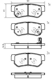 Комплект тормозных колодок VEMA K422600