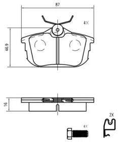 Комплект тормозных колодок VEMA K423400