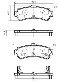 Комплект тормозных колодок VEMA K423900