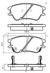 Комплект тормозных колодок VEMA K424100