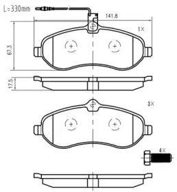 Комплект тормозных колодок VEMA K426900