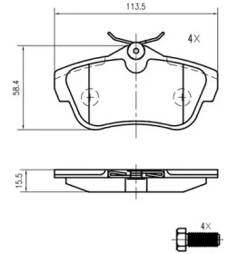 Комплект тормозных колодок VEMA K427300