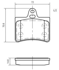 Комплект тормозных колодок VEMA K430200