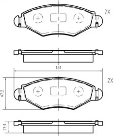 Комплект тормозных колодок VEMA K600300