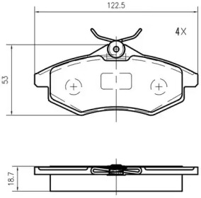 Комплект тормозных колодок VEMA K600400