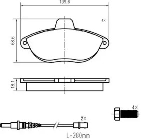 Комплект тормозных колодок, дисковый тормоз VEMA K600600