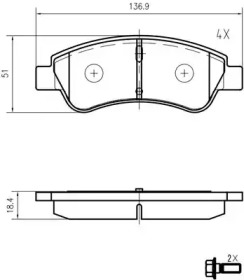 Комплект тормозных колодок, дисковый тормоз VEMA K600800