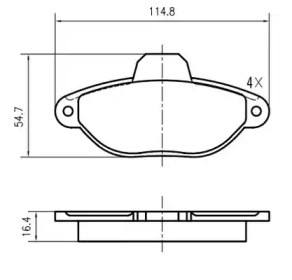 Комплект тормозных колодок VEMA K601001