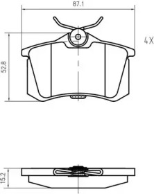 Комплект тормозных колодок, дисковый тормоз VEMA K601103