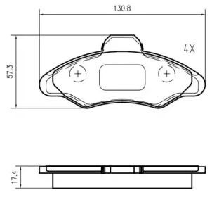 Комплект тормозных колодок VEMA K603001