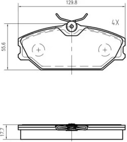 Комплект тормозных колодок VEMA K604002