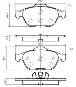 Комплект тормозных колодок VEMA K604200