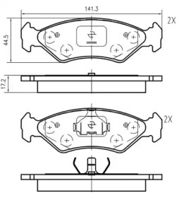 Комплект тормозных колодок VEMA K604400