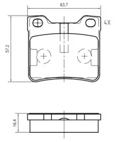 Комплект тормозных колодок VEMA K604902