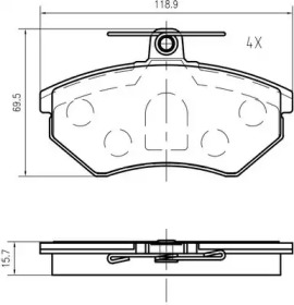 Комплект тормозных колодок VEMA K606600