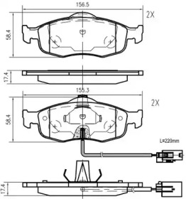 Комплект тормозных колодок, дисковый тормоз VEMA K609301