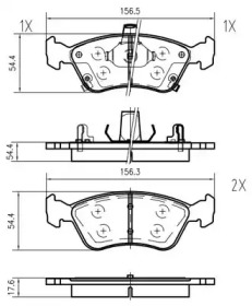 Комплект тормозных колодок VEMA K612900