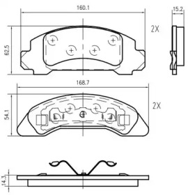 Комплект тормозных колодок VEMA K613000