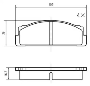 Комплект тормозных колодок VEMA K614401