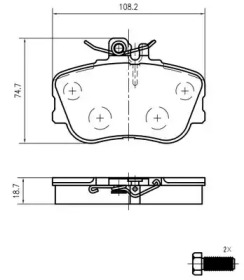 Комплект тормозных колодок VEMA K614900