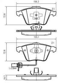 Комплект тормозных колодок VEMA K616301