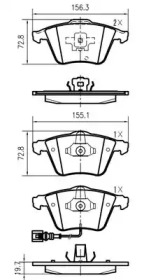 Комплект тормозных колодок VEMA K616302