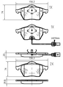 Комплект тормозных колодок VEMA K616902