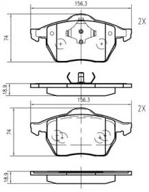 Комплект тормозных колодок VEMA K616903