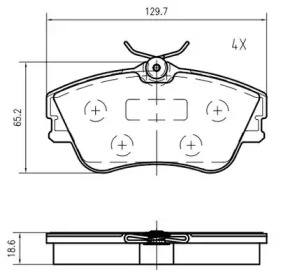 Комплект тормозных колодок VEMA K617300