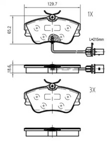 Комплект тормозных колодок VEMA K617301