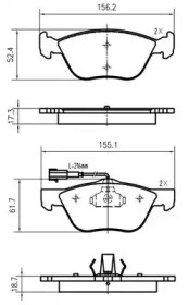 Комплект тормозных колодок VEMA K617603