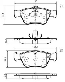 Комплект тормозных колодок VEMA K618400