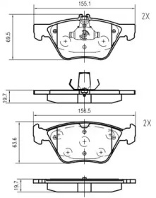 Комплект тормозных колодок VEMA K618500