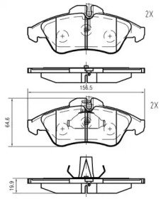 Комплект тормозных колодок VEMA K618600